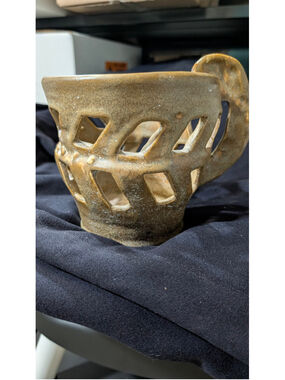 Unbranded Ceramic Cutout Mug One Size Brown